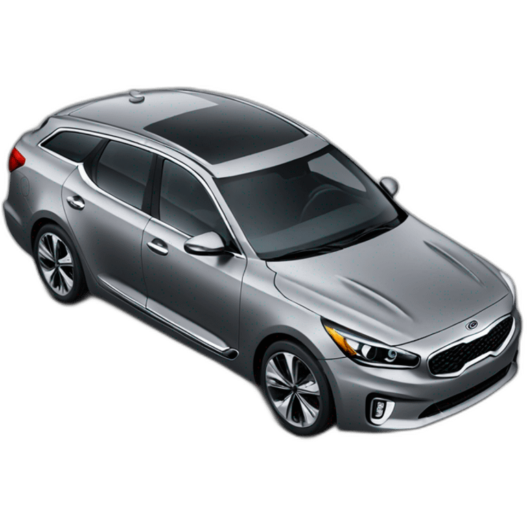 cartoon grey kia k5 car isometry emoji