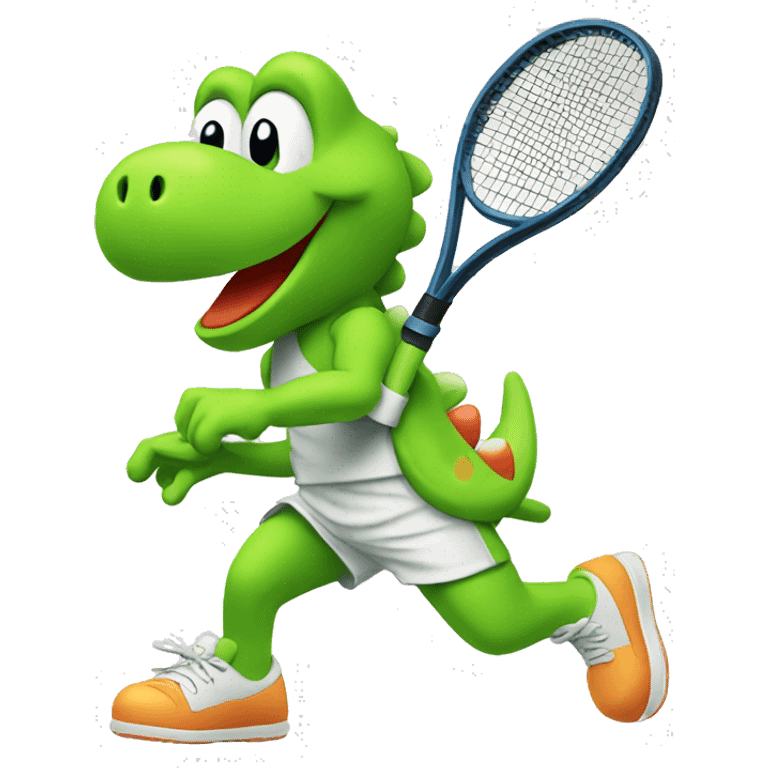 yoshi playing tennis emoji