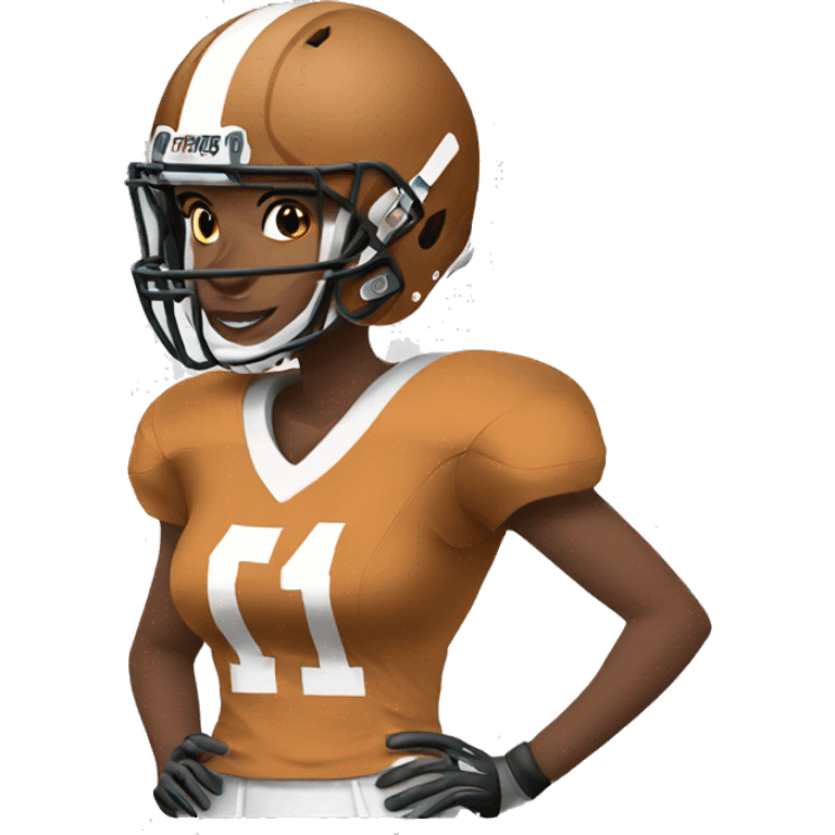 Female Coyote football player emoji