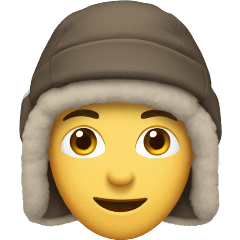 A Winter earflap emoji