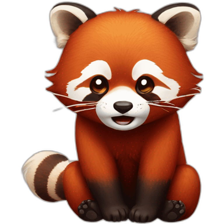 red panda crying emoji