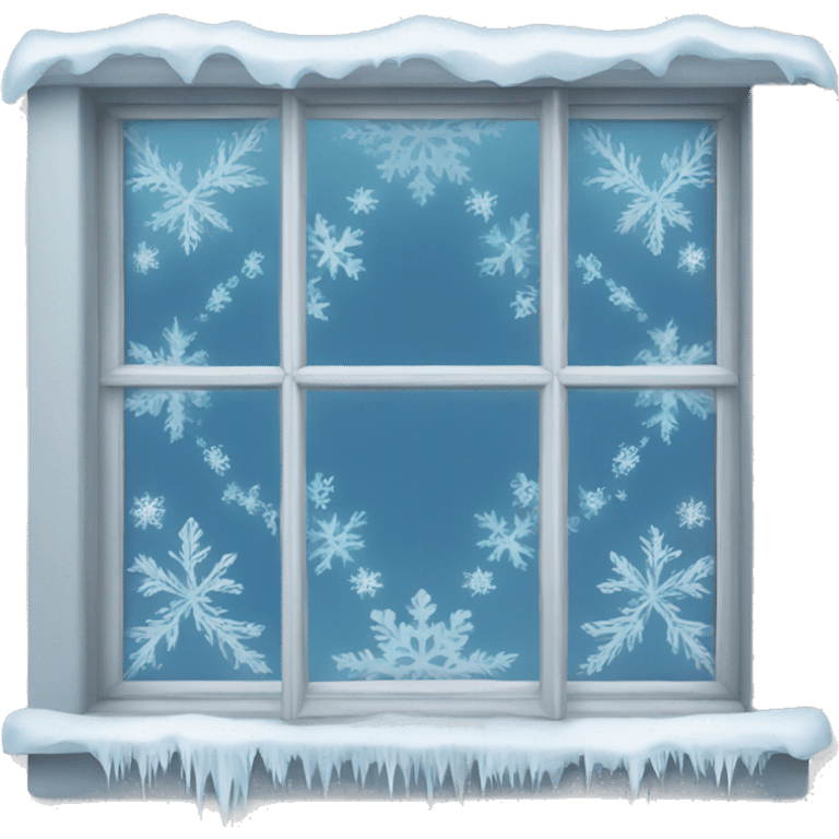 Window with frozen patterns emoji