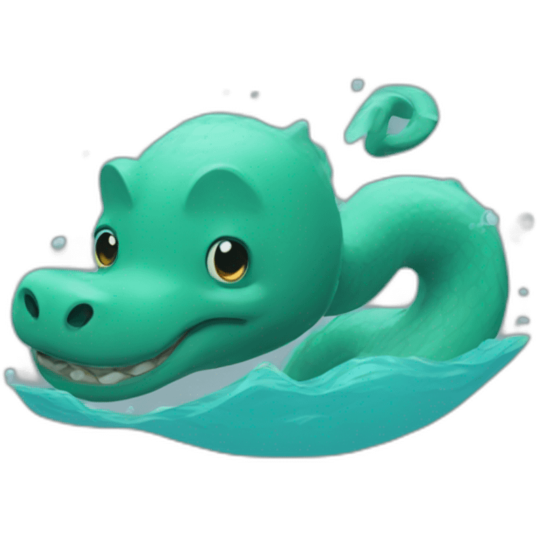 Lochness in the water emoji