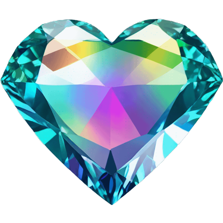 Heart shaped 56-carat rainbow diamond emoji