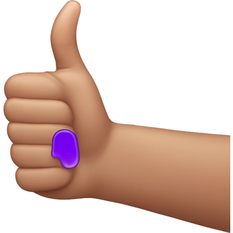 thumbs up with purple ring on finger emoji