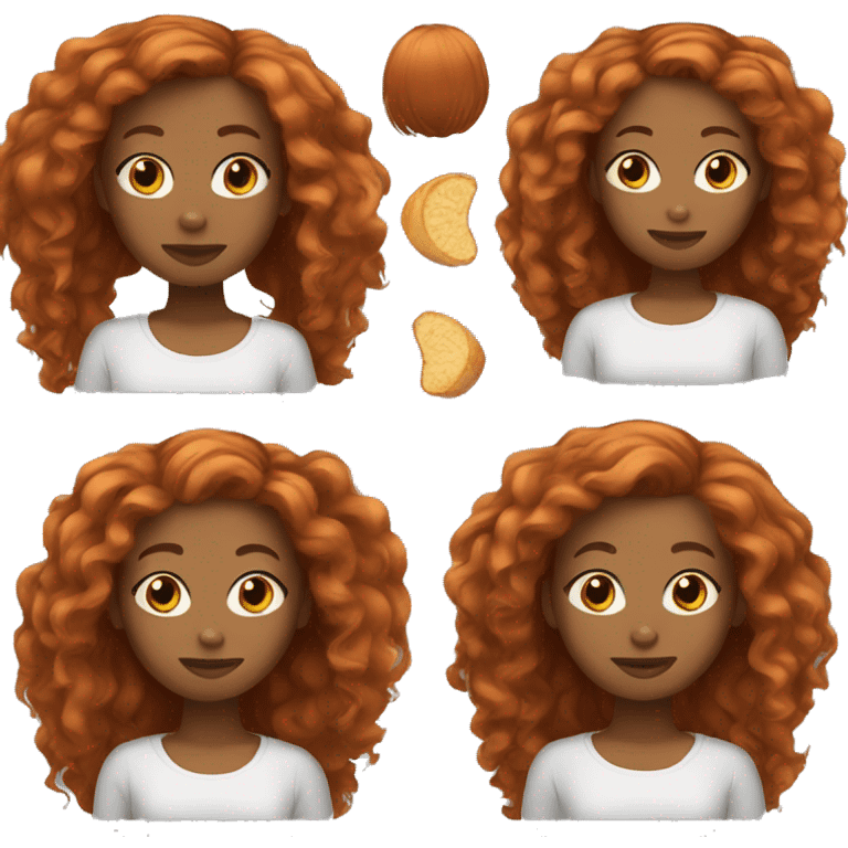 black girl with ginger hair  emoji