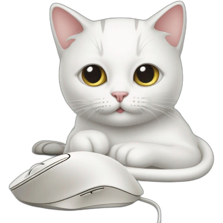 cat and computer mouse emoji