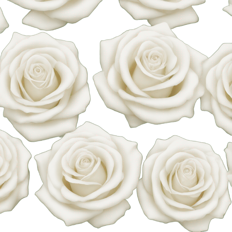 Beautiful white rose emoji