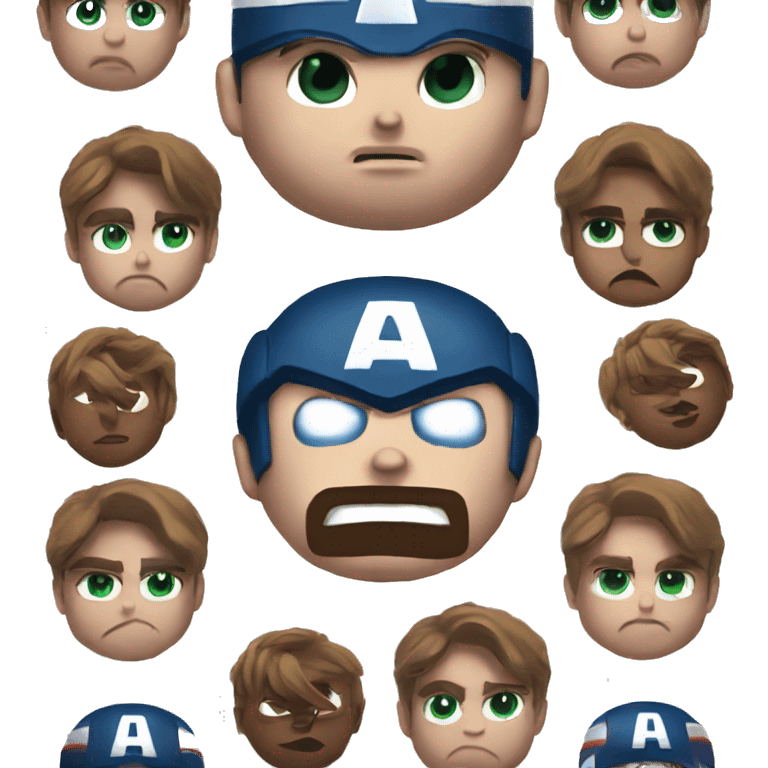 Captain America hypnotised emoji