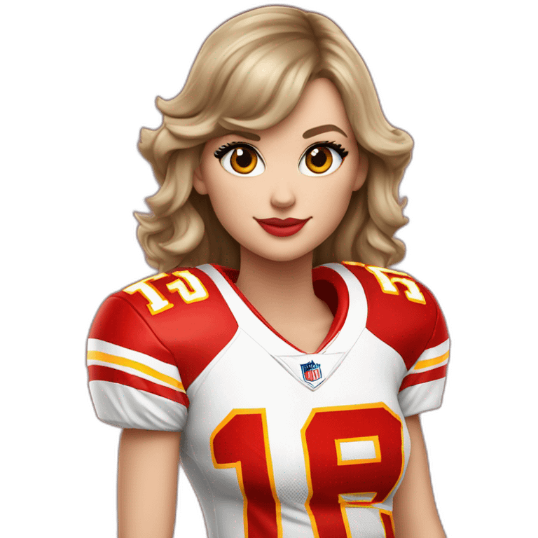 taylor-swift-in-nfl-chiefs-jersey emoji