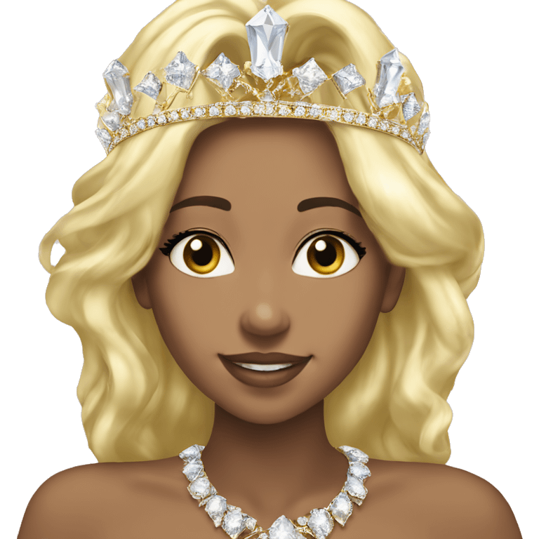 royal diamond crystal tiara gold emoji