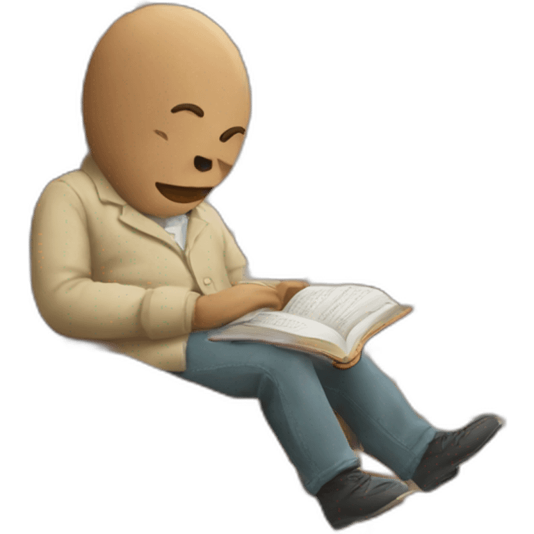 un emoji leyendo libros emoji