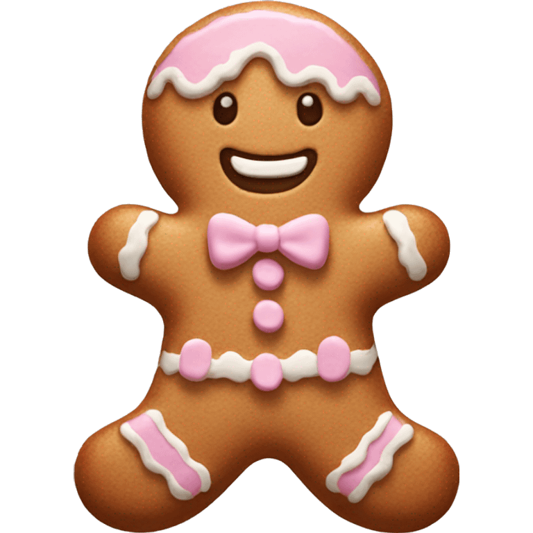 Pastel gingerbread man emoji