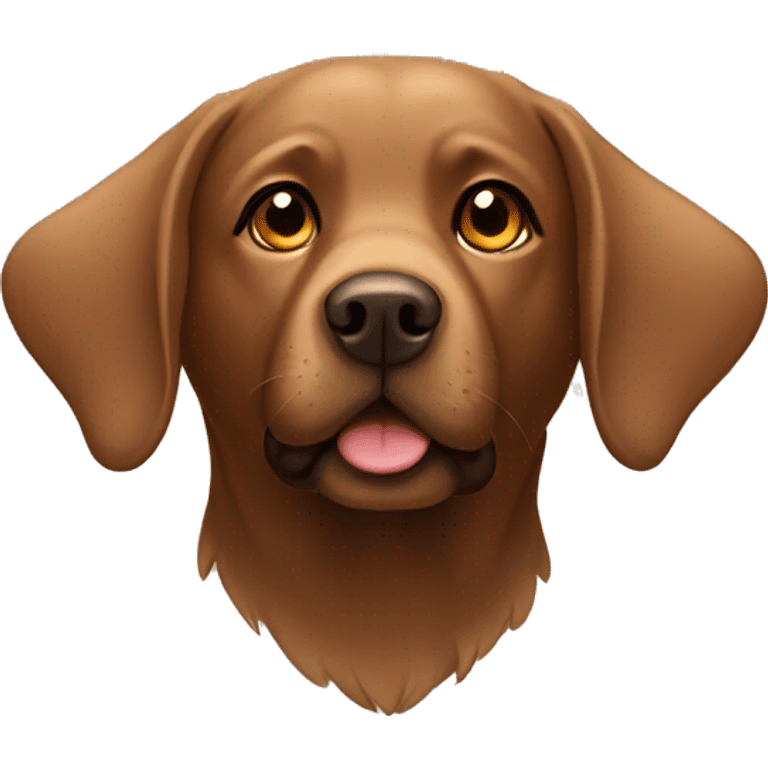 Brown Labrador with wings emoji