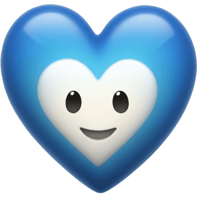 bleeding white heart glowing blue-white emoji