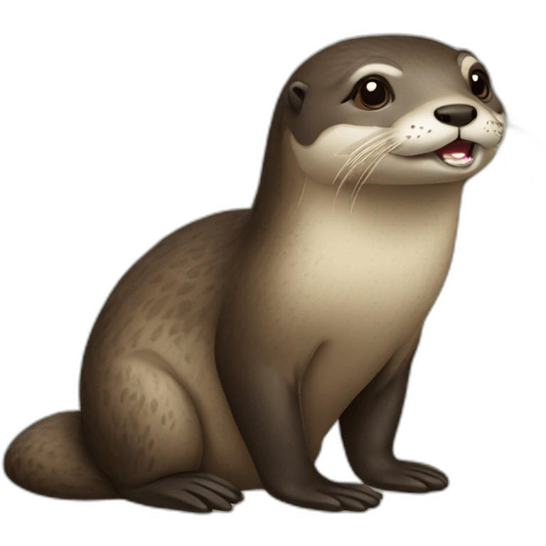 Loutre sur tortu emoji