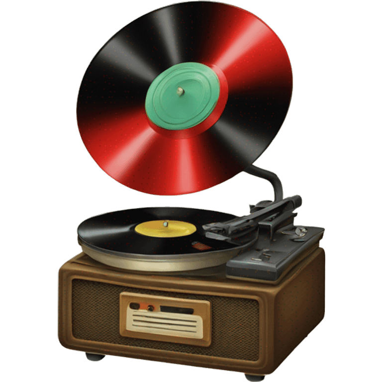 Vintage record player emoji