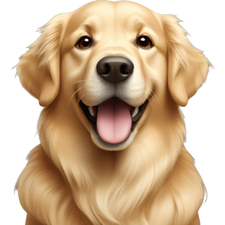 Golden retriever happy emoji