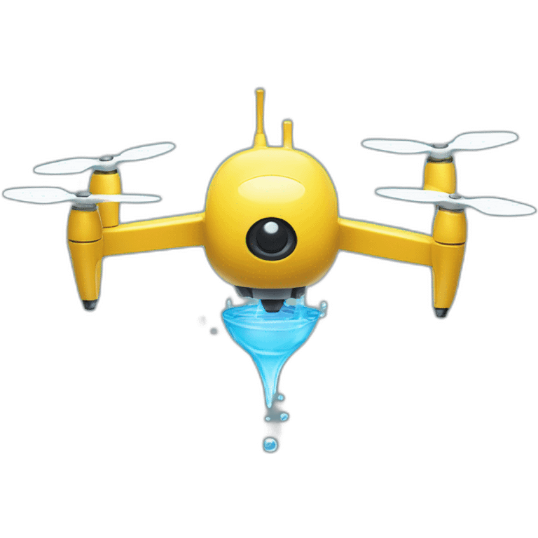 Drone with water nozzle  emoji