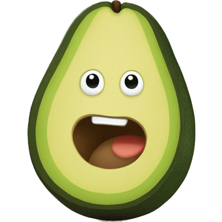 avocado smiling emoji