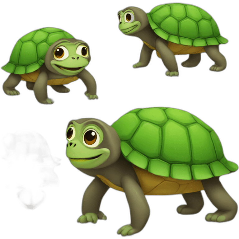 Monkey turtle emoji