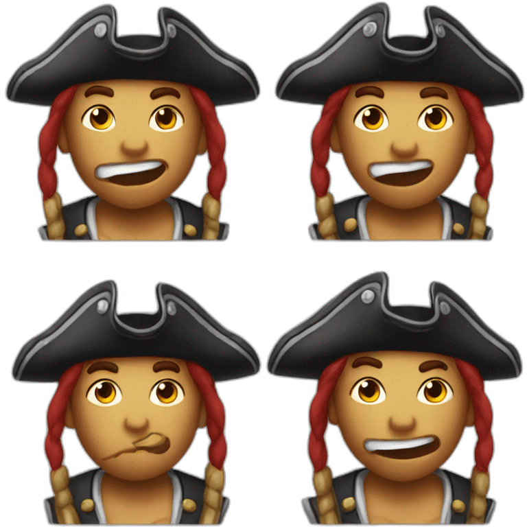 a stretchy pirate who is hardly 17 wearing a straw hot pulling his mouth like rubber emoji