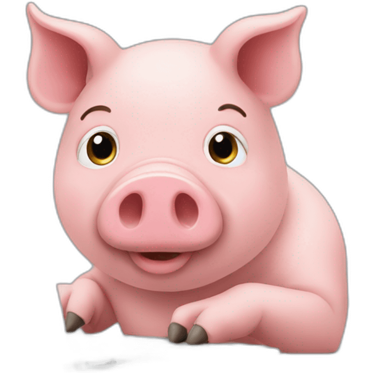 pig at a computer emoji