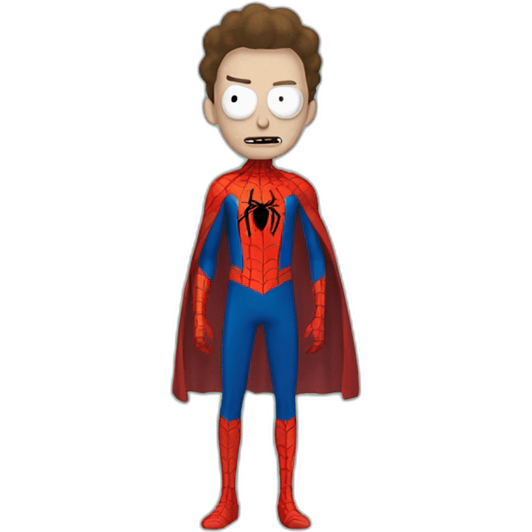 Rick and morty spiderman outfit emoji