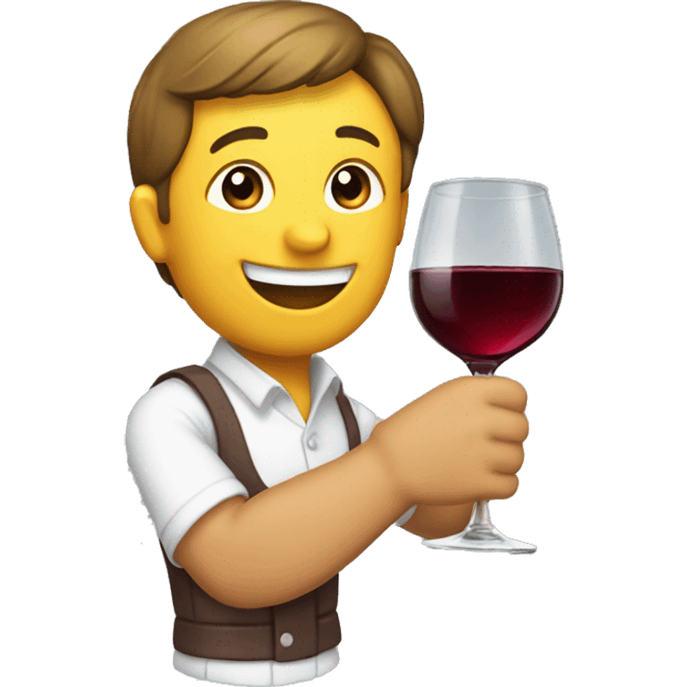 Drinking wine from decanter emoji