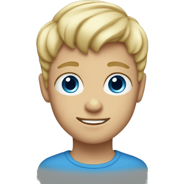 blonde boy with blue eyes emoji