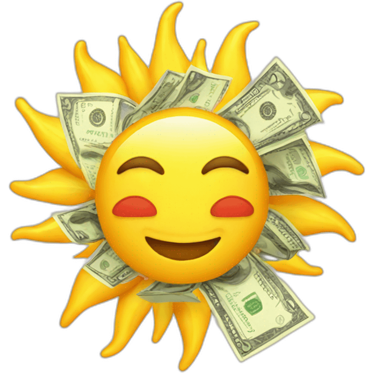 Sun with money emoji