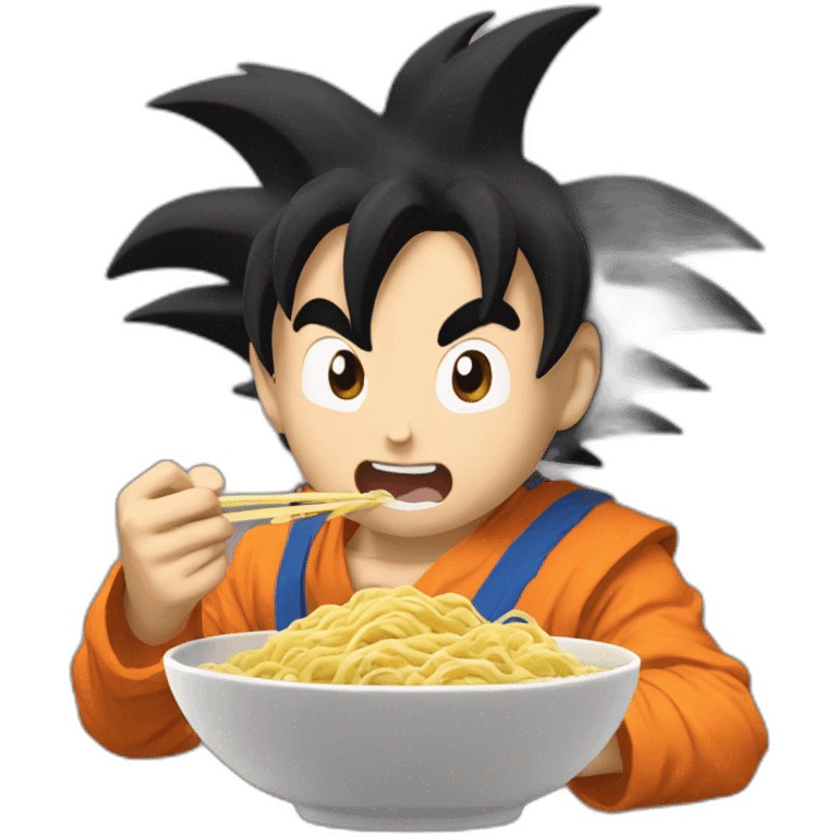 goku eating noodles emoji