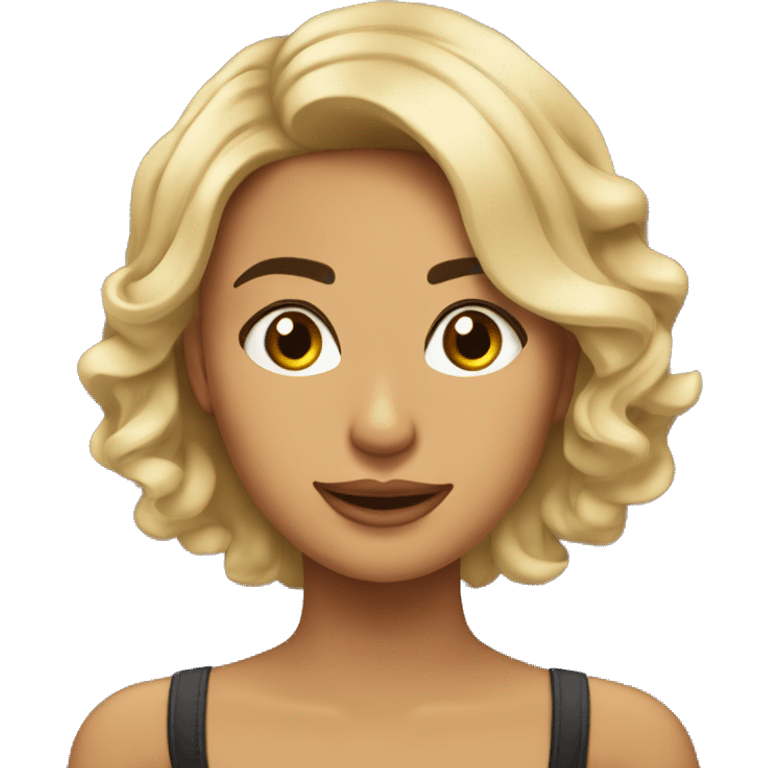 Chica Morena conTrencitas ssueltas pr todo el cabello  emoji