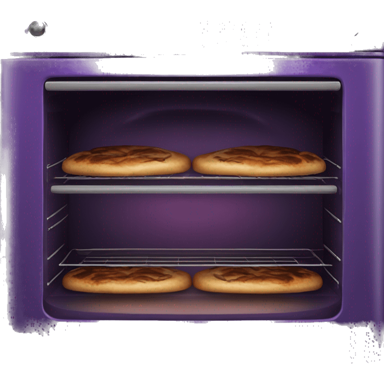 Realistic dark purple oven isolated  emoji