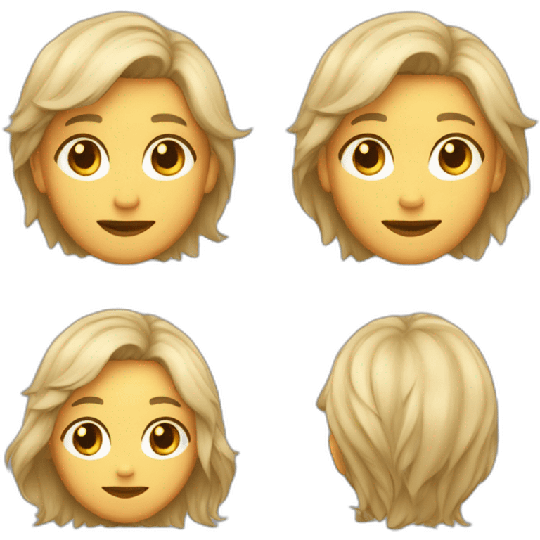 Un jeune avec les cheveux teinture bleu étoile. emoji