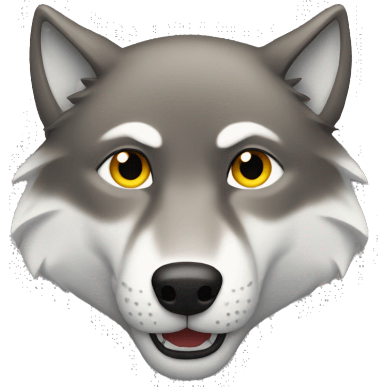 Wolf fave from front emoji