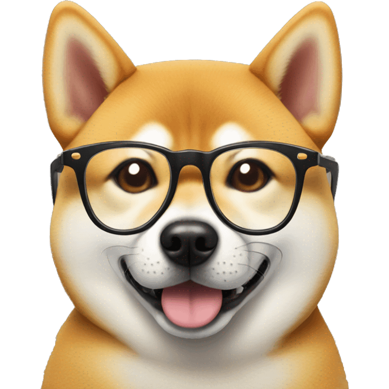 Shiba Inu wearing glasses  emoji