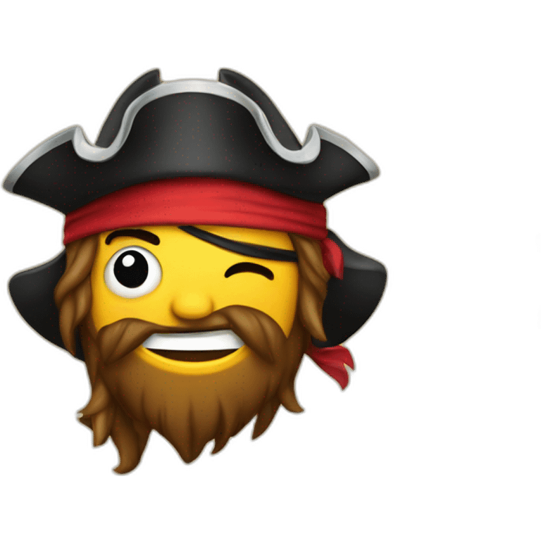 un pirate avec une carte emoji