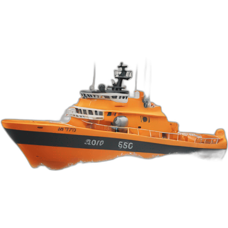 orange rescue ship emoji