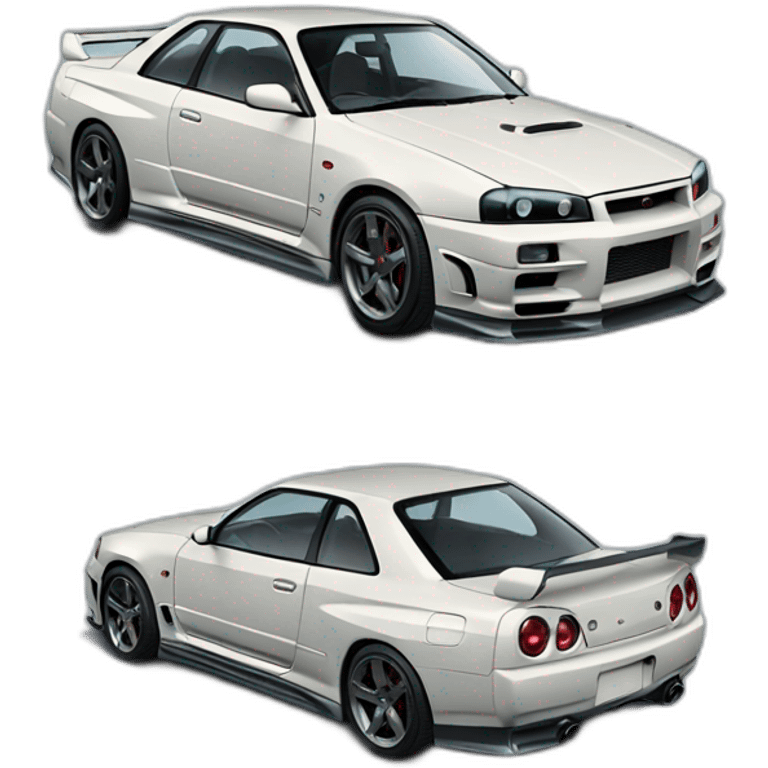 NISSAN SKYLINE R34 sedan emoji