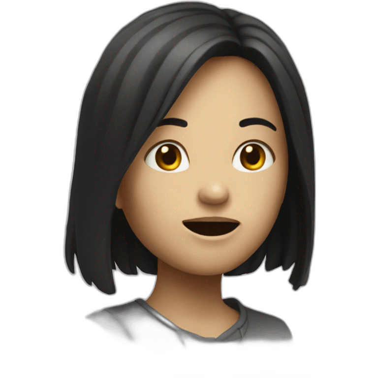 Girl from the ring horror movie emoji