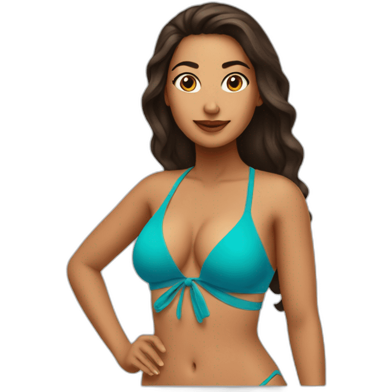 Latina in bikini emoji