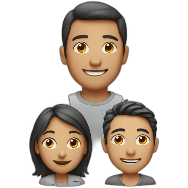 1 Man, 1 Woman and 3 Boys emoji