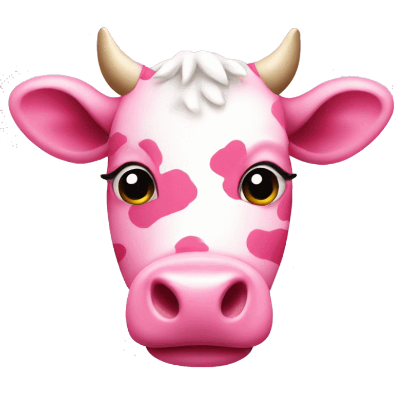 pink cow with heart spots emoji