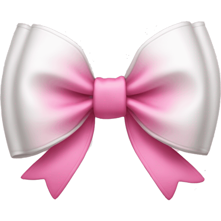 Pink and white bow emoji