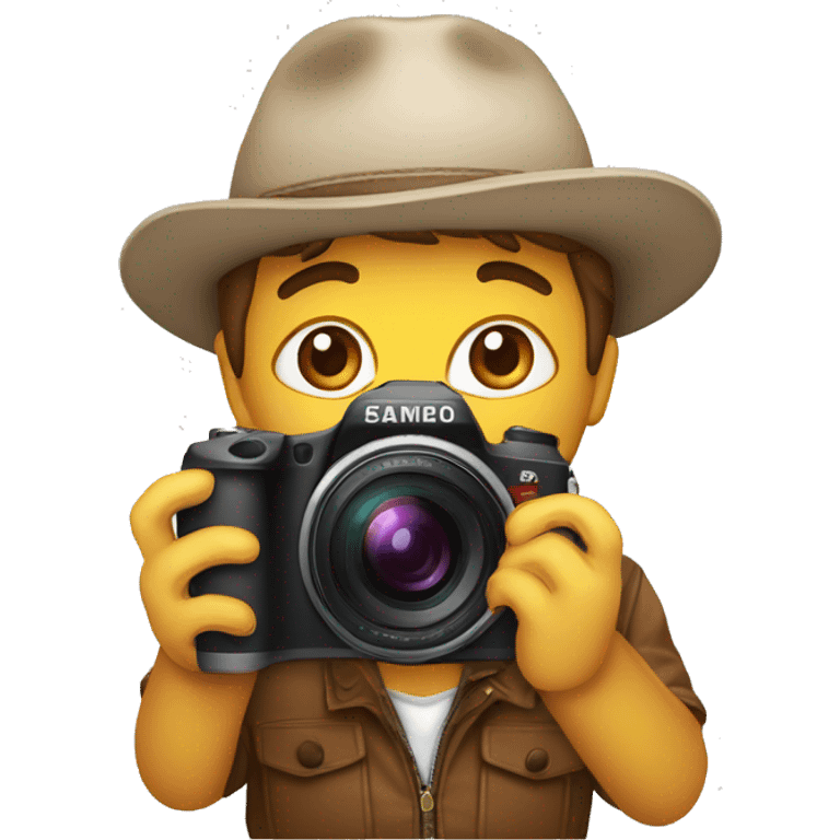 chico fotógrafo con camara emoji