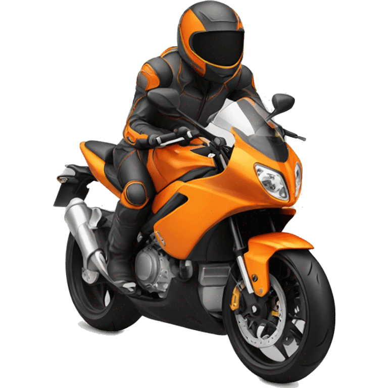 sport motorcycle orange emoji