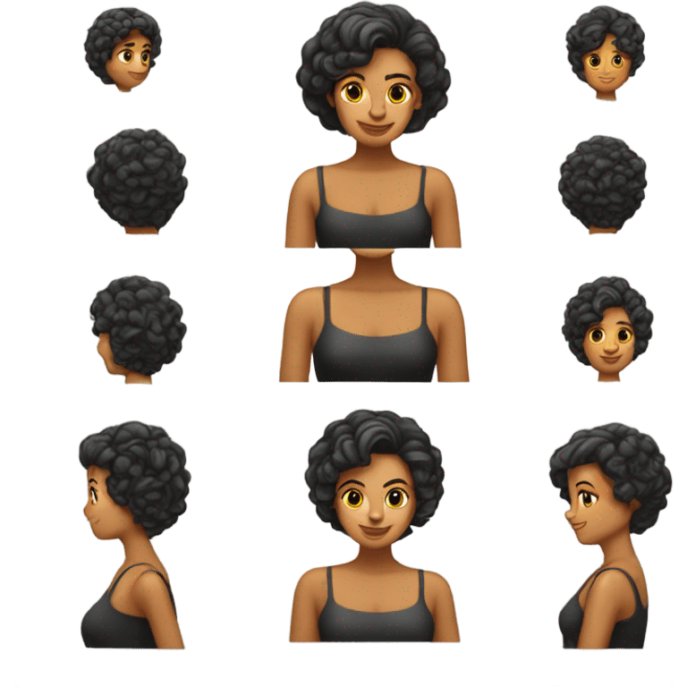 Señorita de pelo largo lacio emoji