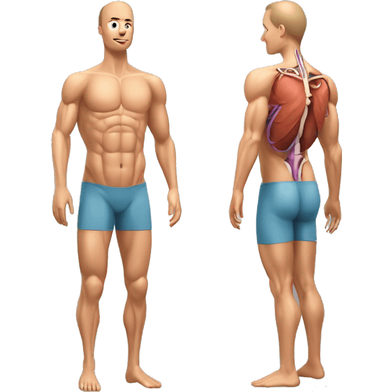 Human anatomy 3D quadriceps muscle emoji