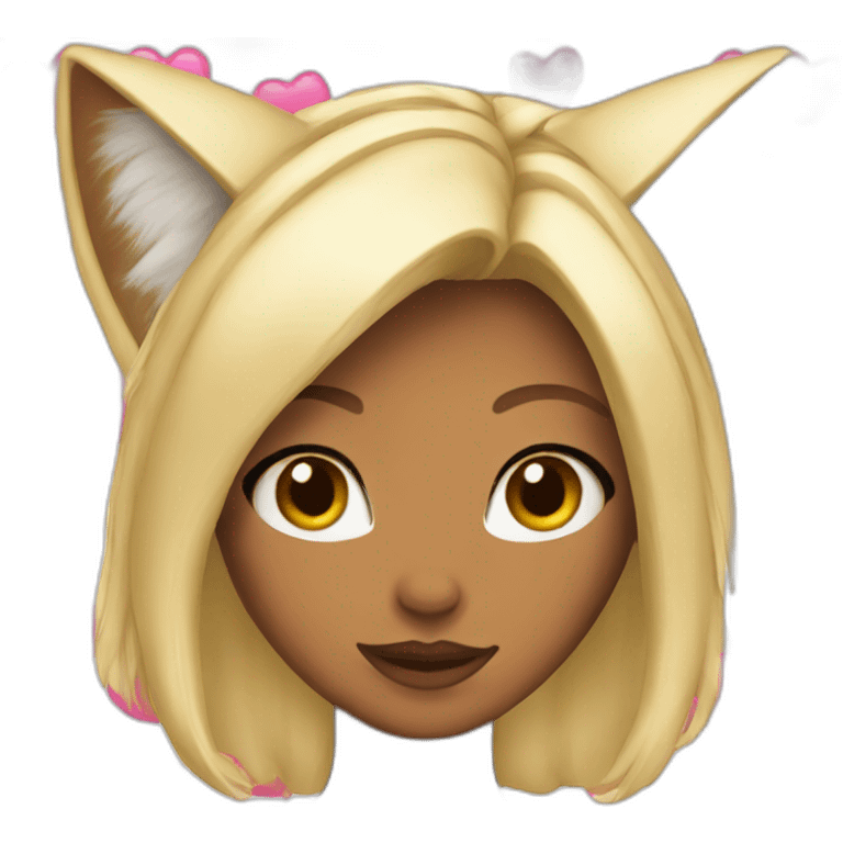 sexy blonde cat ears emoji